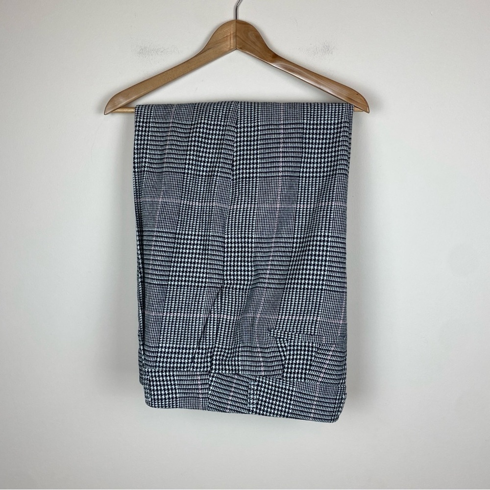 J.Crew High Rise Barrel Tapered Pants Glen Plaid Italian Wool Trouser